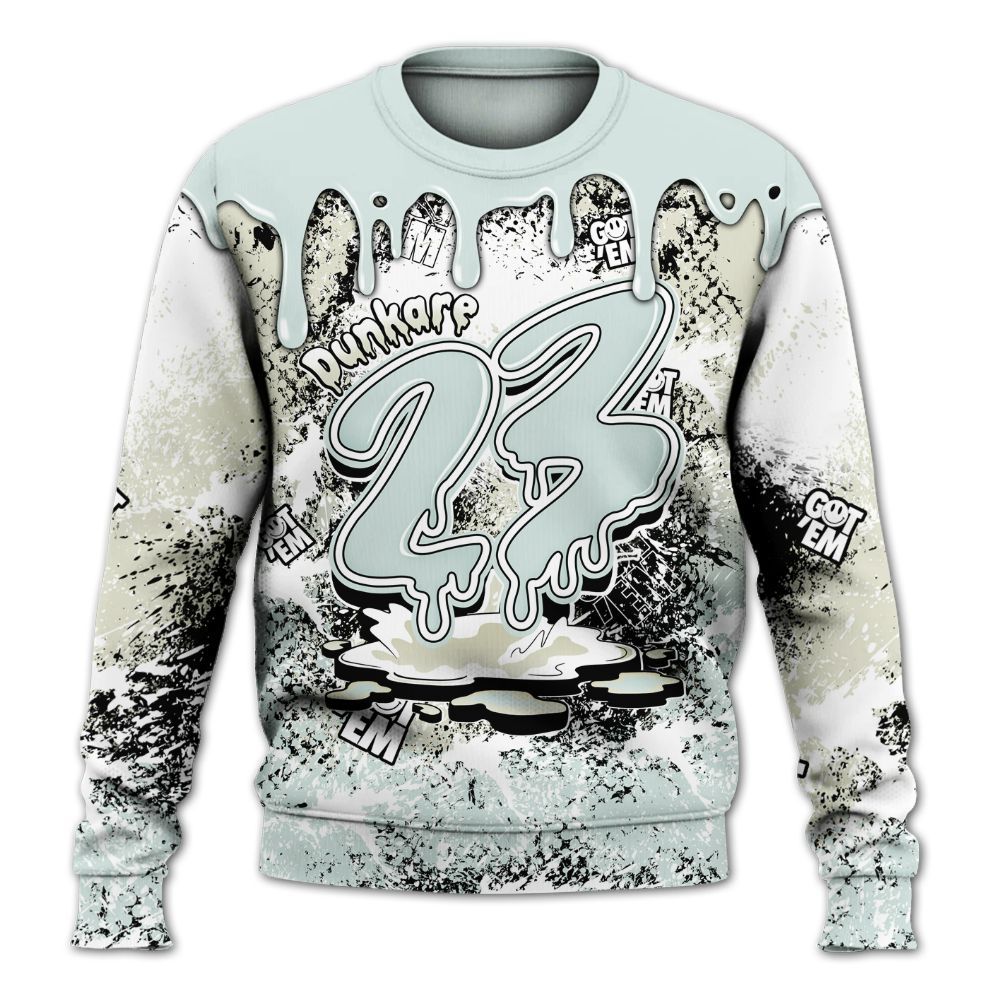 Sweatshirt To Match Pure Platinum 4s - Dripping 23 Drip All Over Print