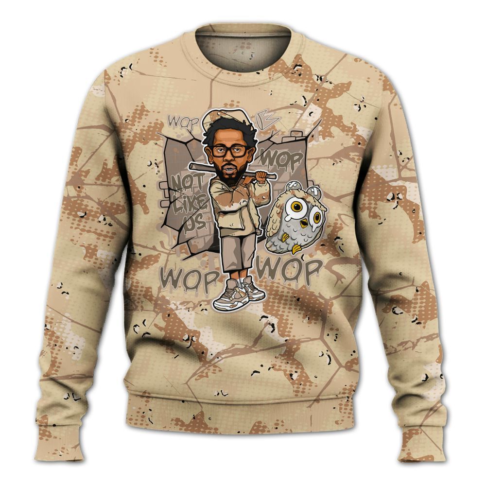 Sweatshirt To Match Desert Camo 3s - None Like ComptonCity Graphic Crack All Over Print