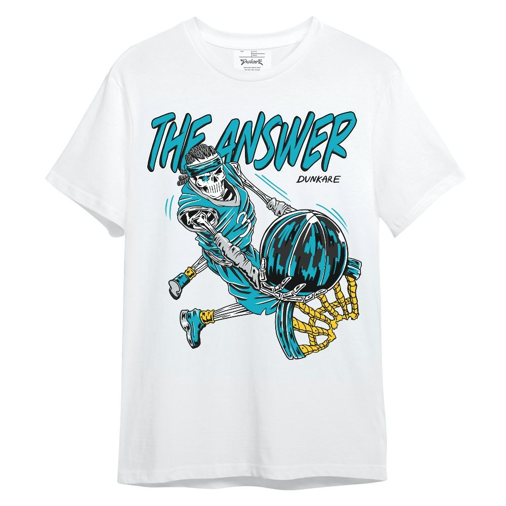 Shirt To Match Retro Aqua 5s - The Answer Skeleton Unisex Shirt