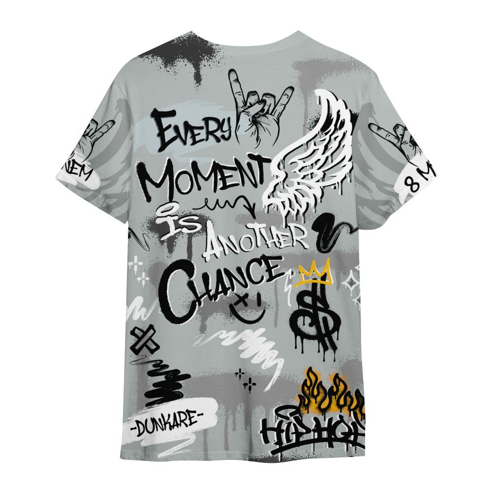 Shirt To Match Black Wolf Grey 12s - 8Mile Movie Graffiti All Over Print