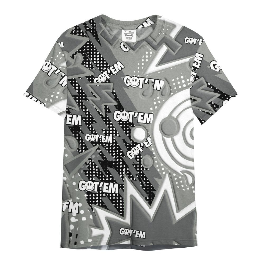 Shirt To Match Paris Cement Grey 4s Varsity Jacket, Retro Vintage 90s All Over Print