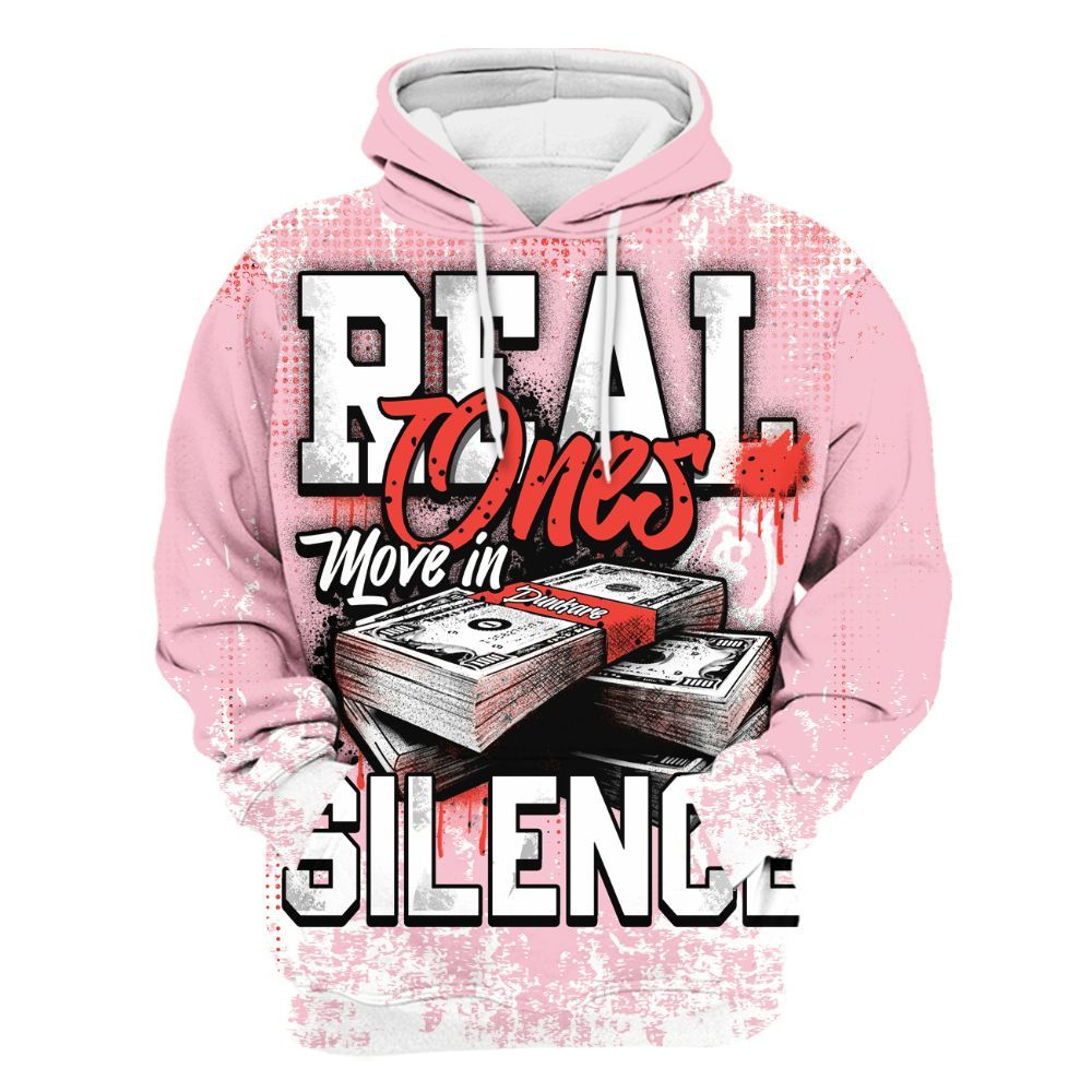 Hoodie To Match Retro Awake Arctic Pink - Move In Silence Money Street Retro All Over Print
