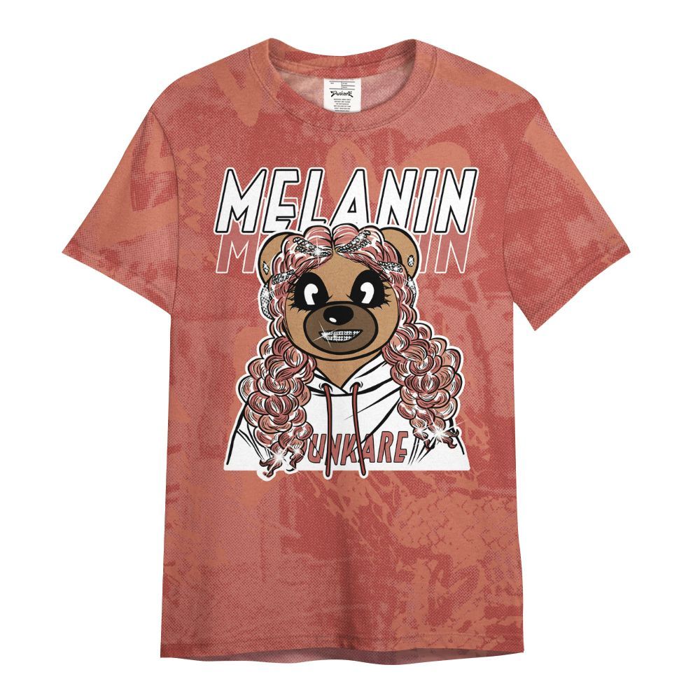 Shirt To Match Dune Red 13s - Pigments Bear Heart Grunge All Over Print