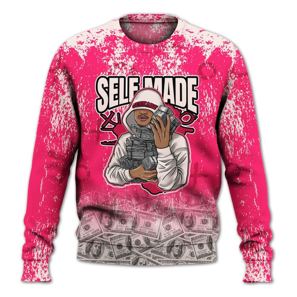 Sweatshirt To Match A'One Pink Aura - Selfmade Unique Grunge All Over Print
