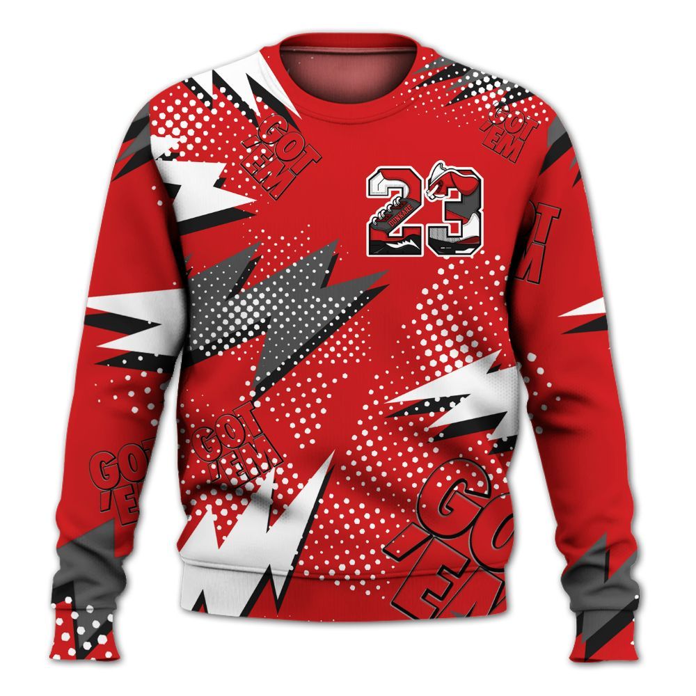 Sweatshirt To Match Low Bred 11s - Custom Name Number 23 5s All Over Print