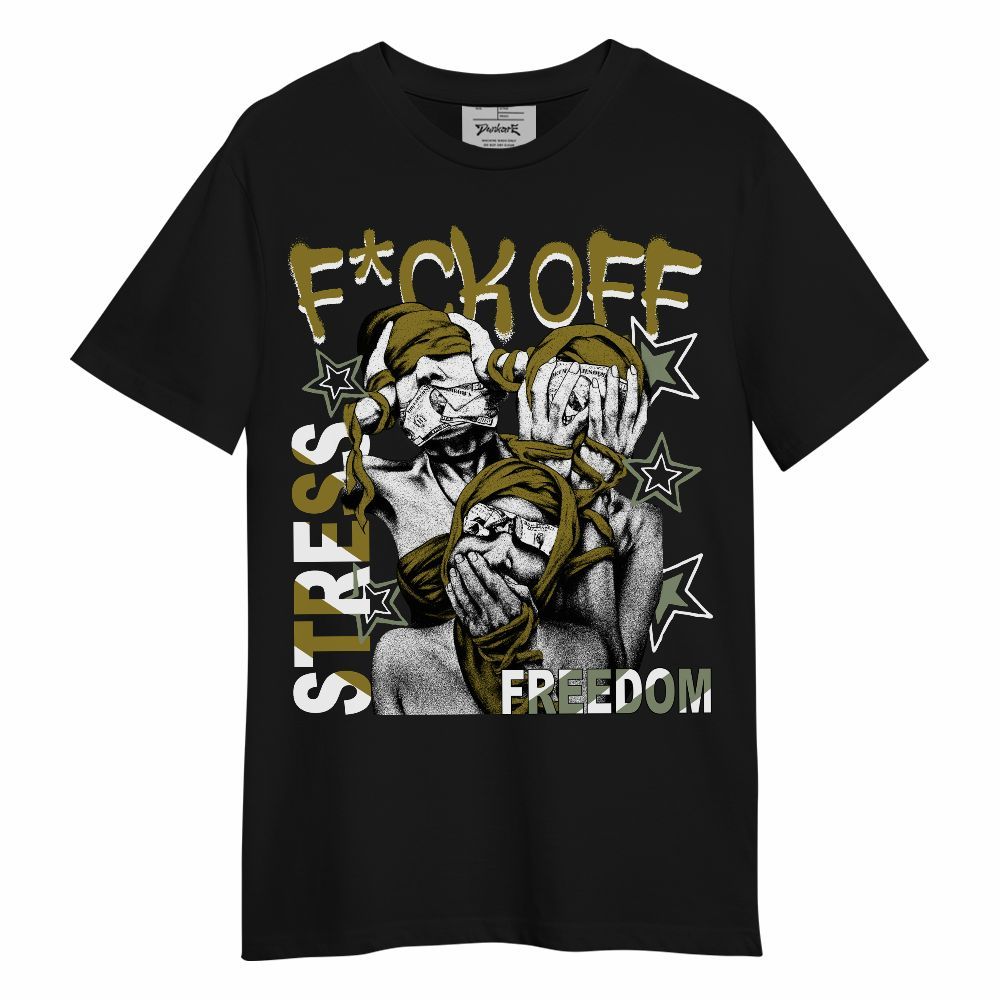 Shirt To Match Air Flightposite Metallic Gold - Fck Off Stress Freedom Unisex Shirt