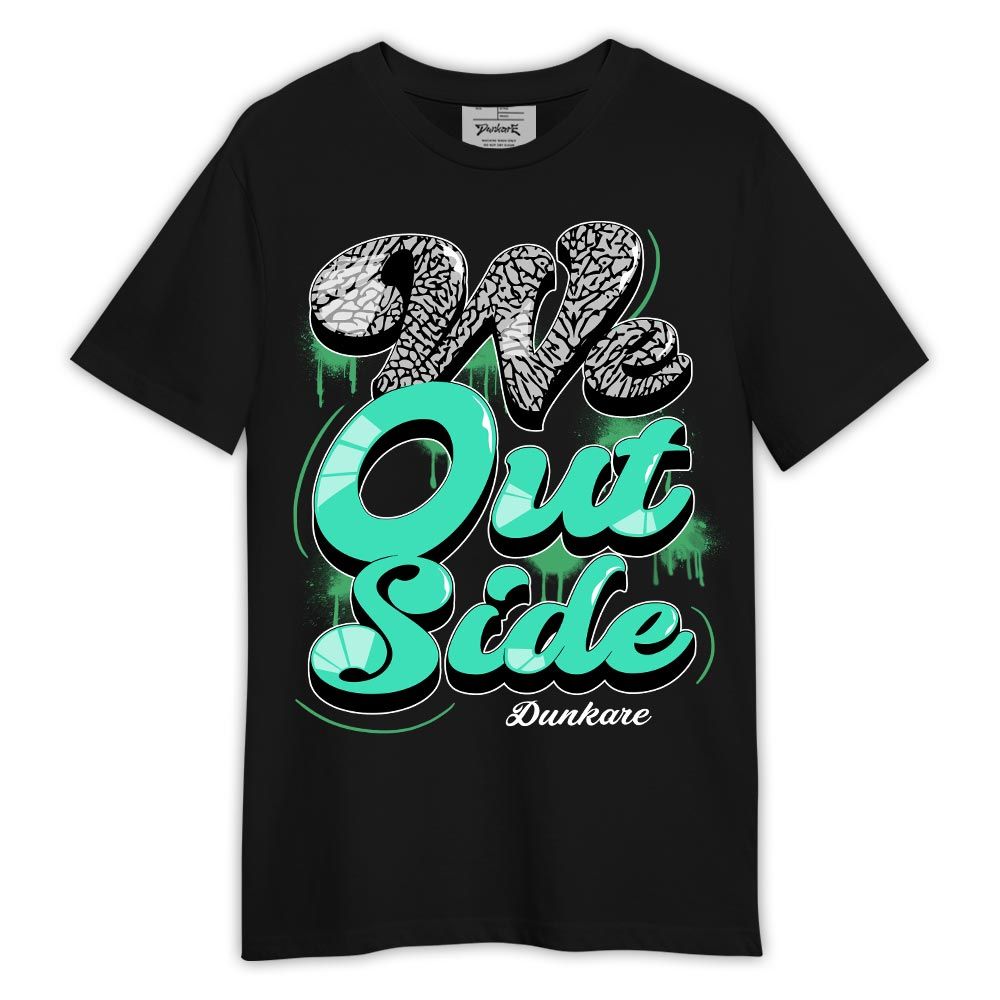 Shirt To Match Black Green Glow 3s - We Outside Shirt Green Glow 3s Outfit