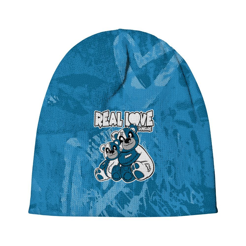 Beanie Hat To Match Powder Blue 9s - Sincere Fondness Bear Graphic