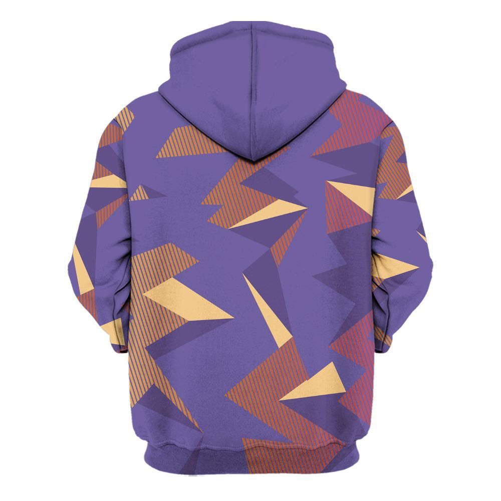 Hoodie To Match Book Sunset 1s - Geometric Camouflage Pattern All Over Print