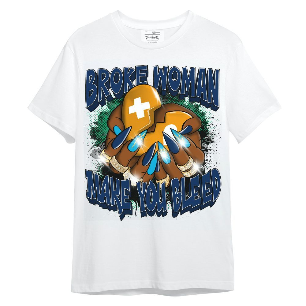 Shirt To Match Dunk Low GS Electric Algae - Broke Woman Heart Retro Unisex Shirt