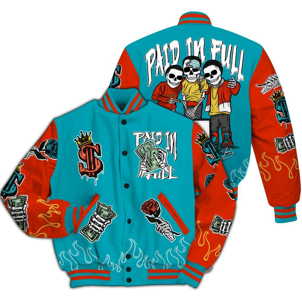 Varsity Jacket To Match Dunk Low KD 17 N7 - Fire Everybody Paid In All Over Print
