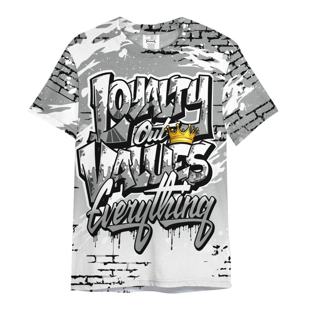 Shirt To Match Retro Stealth 12s - Values Of Loyalty Drip All Over Print