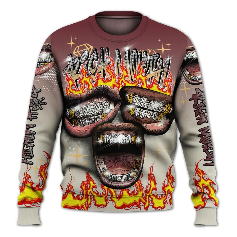 Sweatshirt To Match Legacy 312 Year Of The Snake - Rich Mouth Fire Rap Retro 90s All Over Print