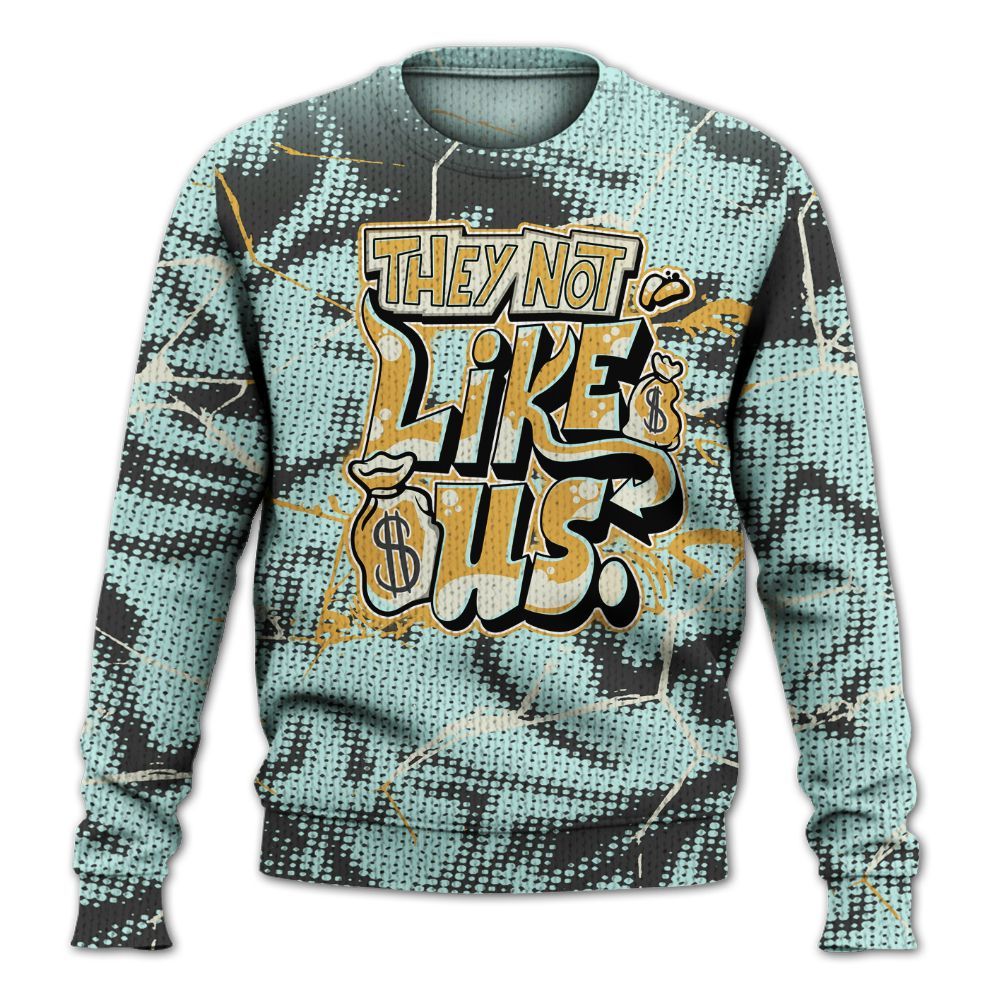 Knitted Sweater To Match Pure Platinum 4s - Dislike Us Graphic