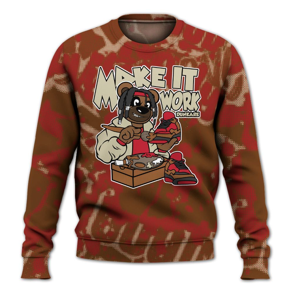 Sweatshirt To Match Archaeo Brown 5s - Pull It Off Bear Street All Over Print