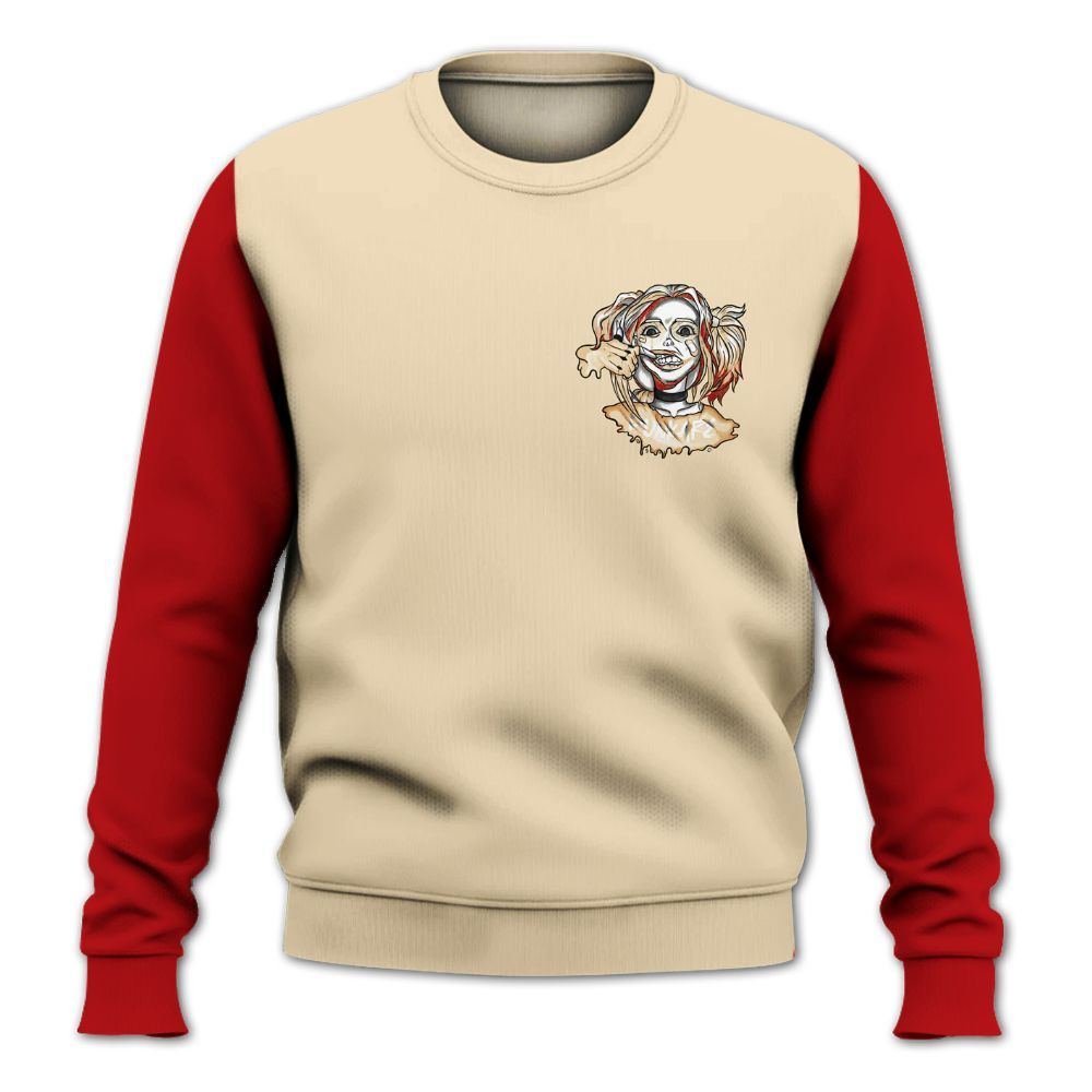 Sweatshirt To Match Dunk Low Strawberry Waffle - Custom Name Bad Girl HAHA All Over Print