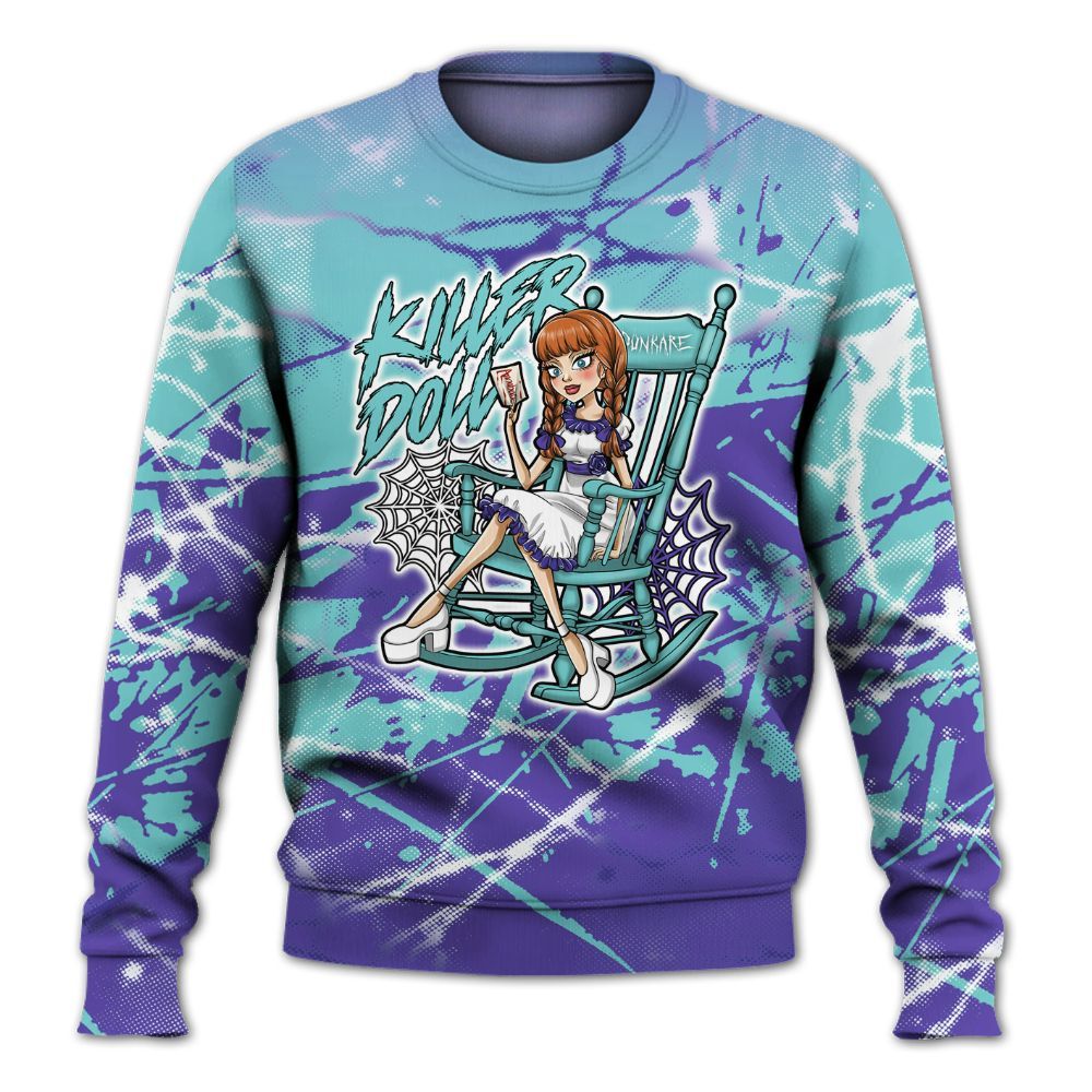 Sweatshirt To Match Low Hornets 1s - Killer Doll-A Halloween Profound All Over Print