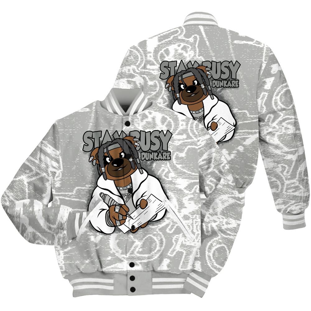 Varsity Jacket To Match Paris Cement Grey 4s Shirt - Maintain Activity Bear Avant-Garde All Over Print