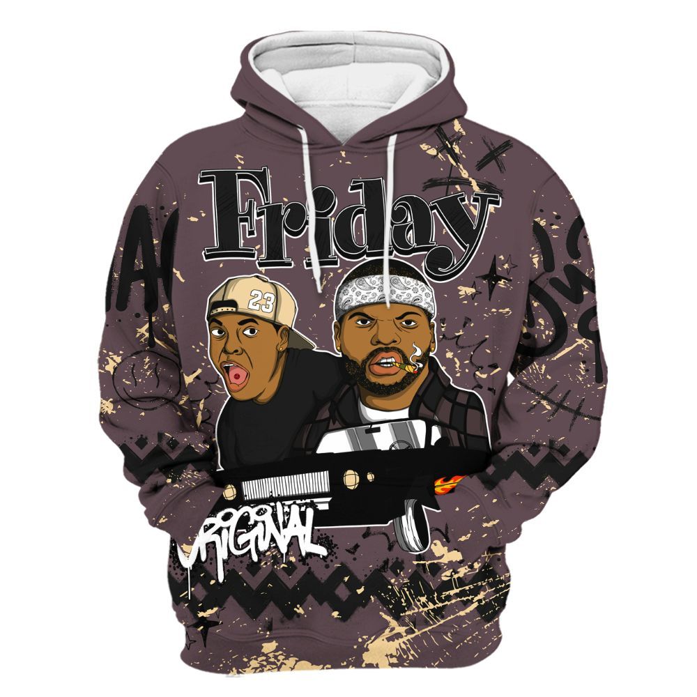 Hoodie To Match AMM Black 3s - Friday Sneaker Crayon All Over Print