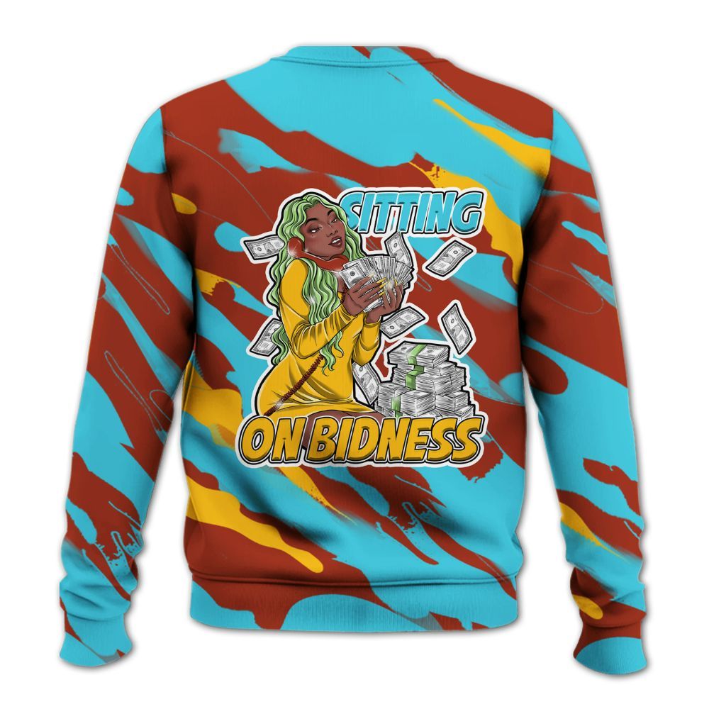 Sweatshirt To Match SB Dunk Di'Orr Greenwood - Bidness Colored All Over Print