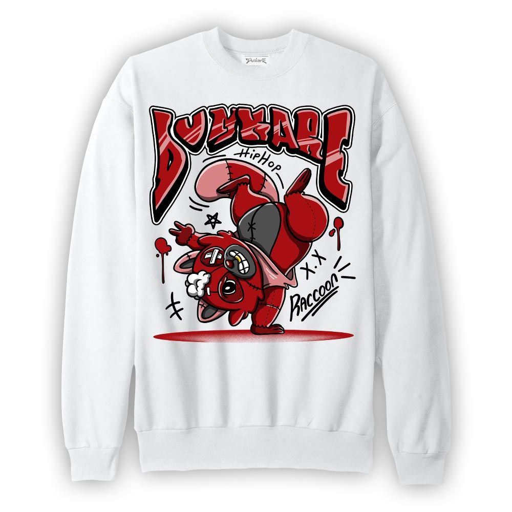 Sweatshirt To match Red Taxi 12s Sweatshirt - Freestyle Hip Hop Raccoon Graphic 1505 DNY