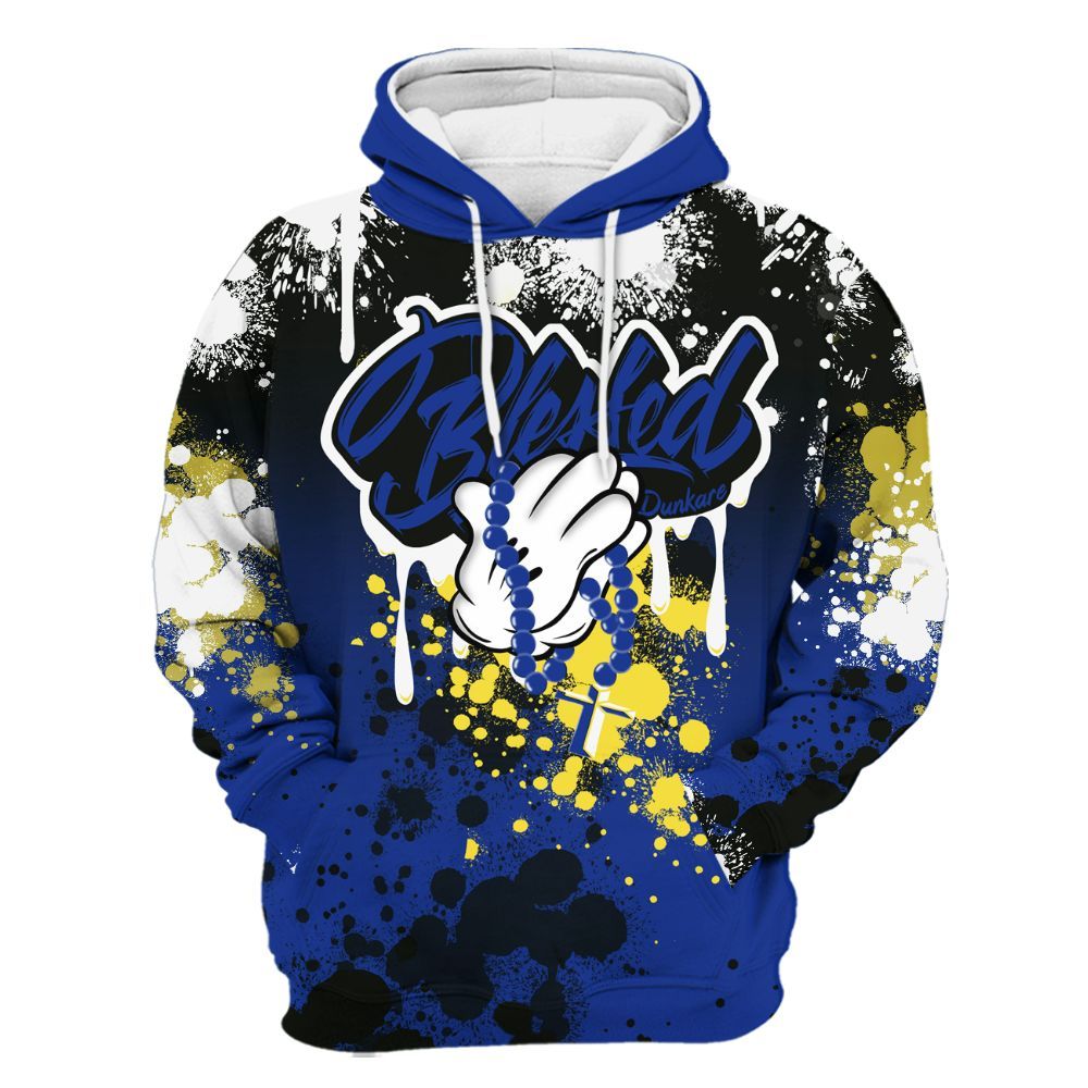 Hoodie To Match Laney 14s - God Blessed Ink Drip All Over Print