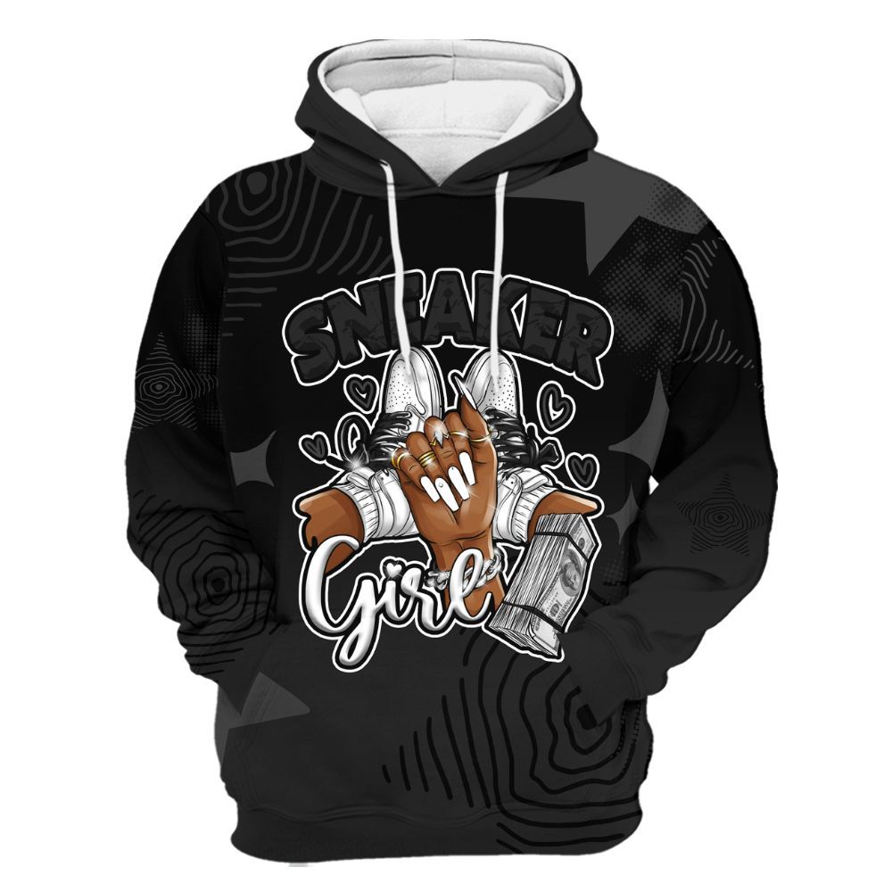 Hoodie To Match Black Cat NET 4s - Sneakerz Girlz Unique Starz All Over Print