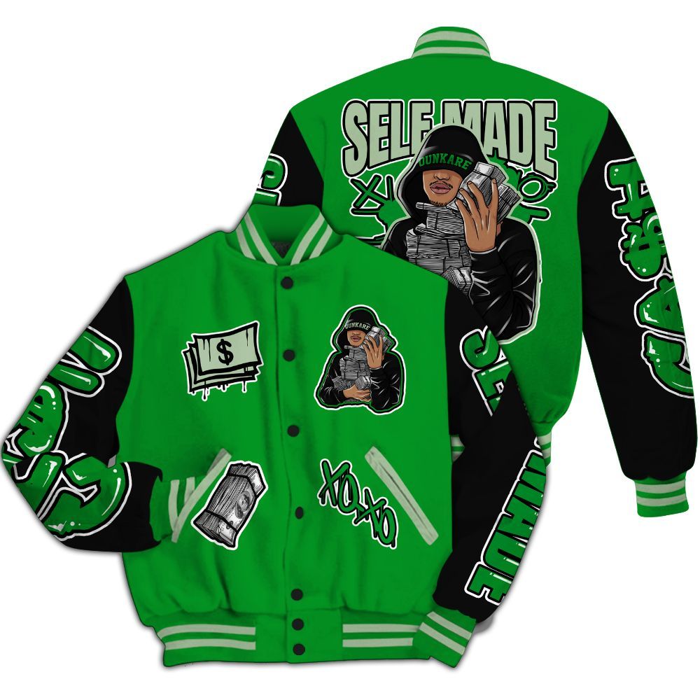 Varsity Jacket To Match Green Spark CJ1 T-Rex - Selfmade Unique All Over Print