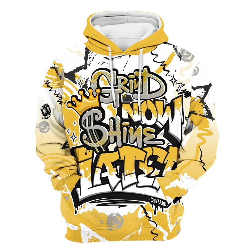 Hoodie To Match Low Yellow Python 11s - Grind Shine Later Drip All Over Print