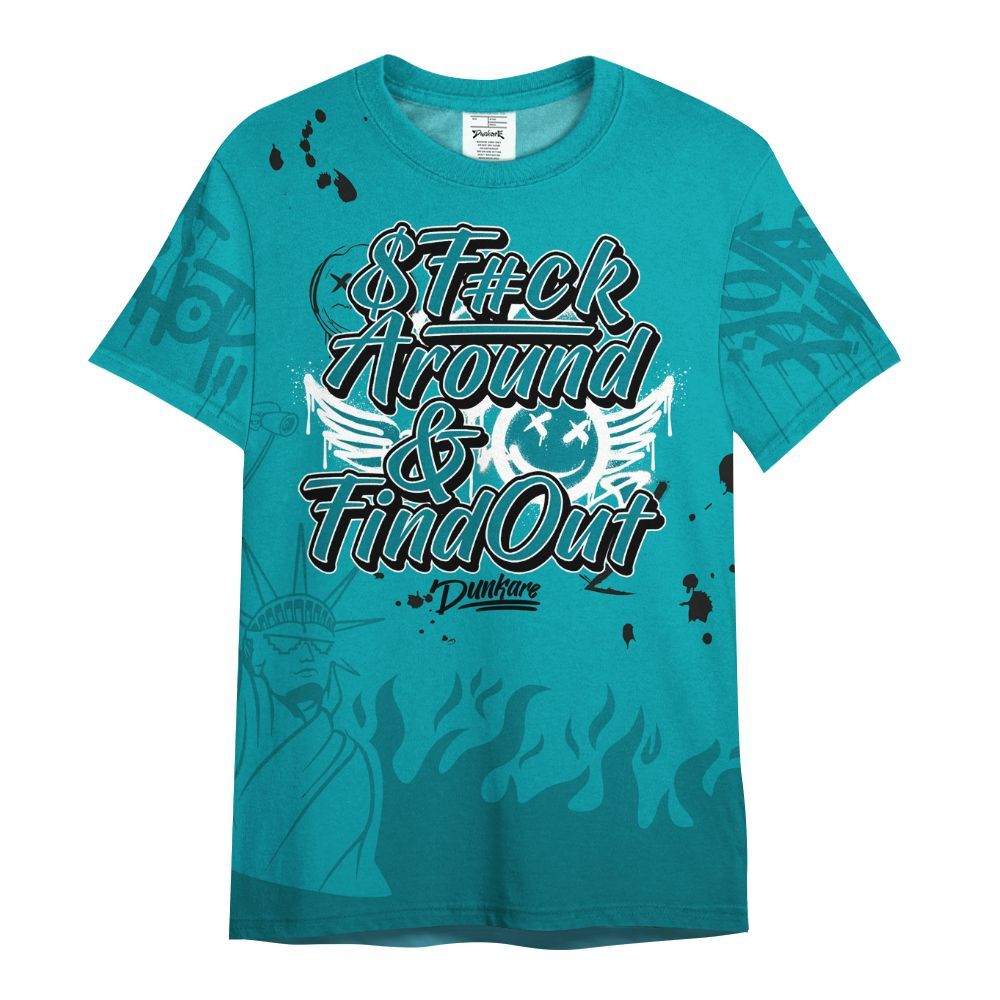 Shirt To Match Air Griffey Max Aquamarine 1s - Graphic Fck Around Find Out All Over Print