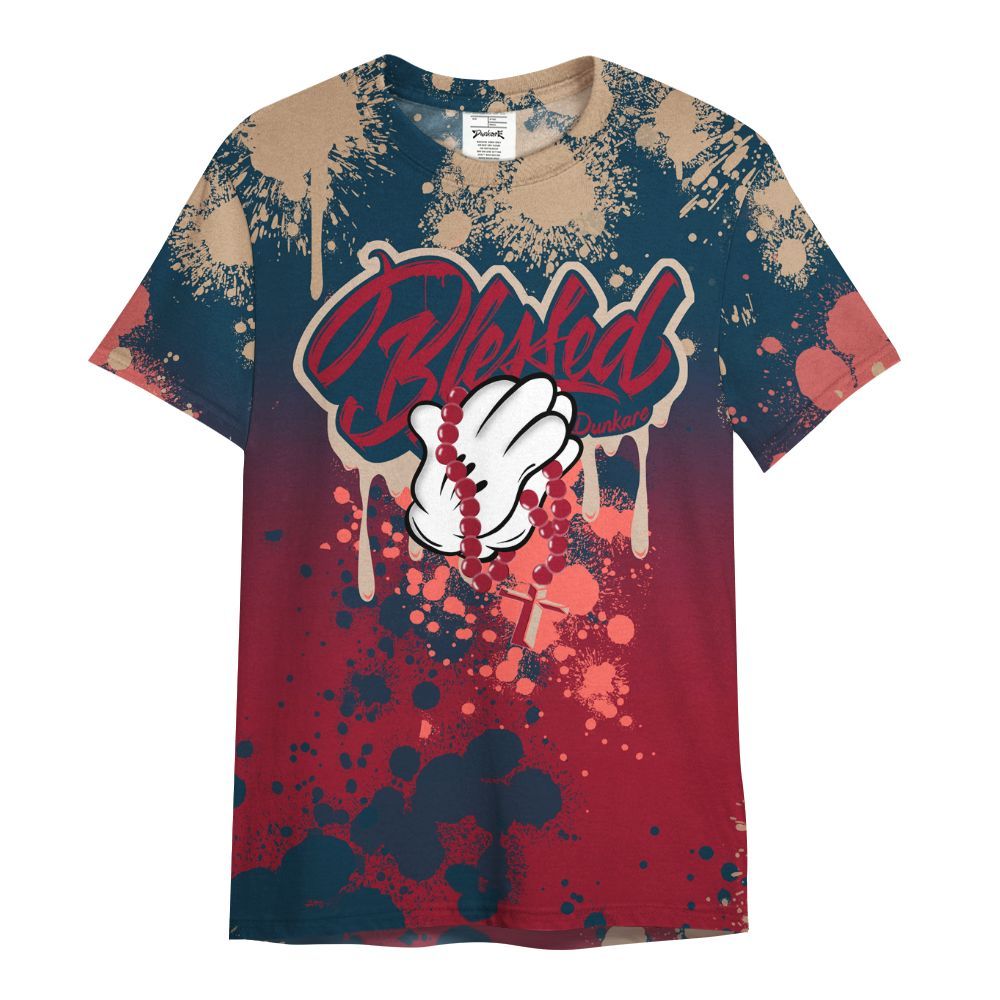 Shirt To Match Mid Multi Color 2022 1s - God Blessed Ink Drip All Over Print