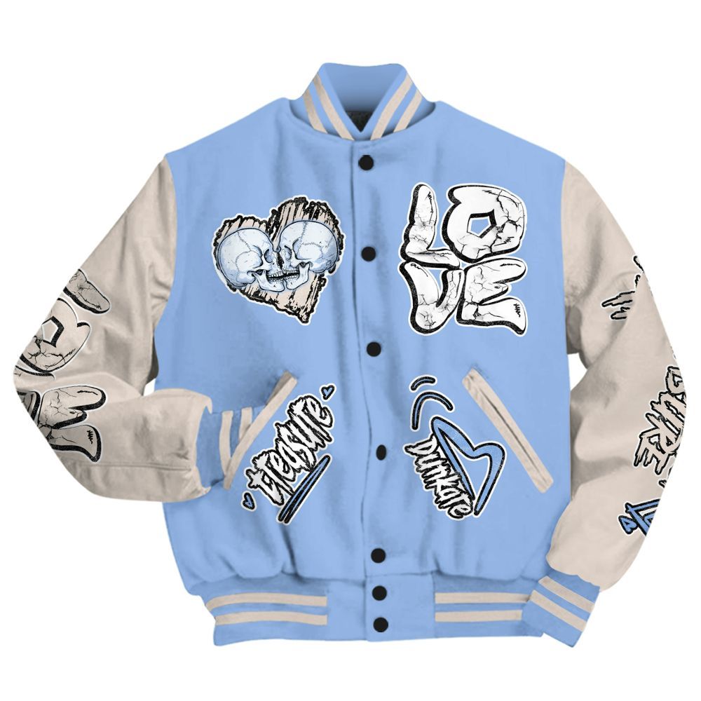Varsity Jacket To Match Air Max 1 Royal Pulse - Skull Bear All Over Print