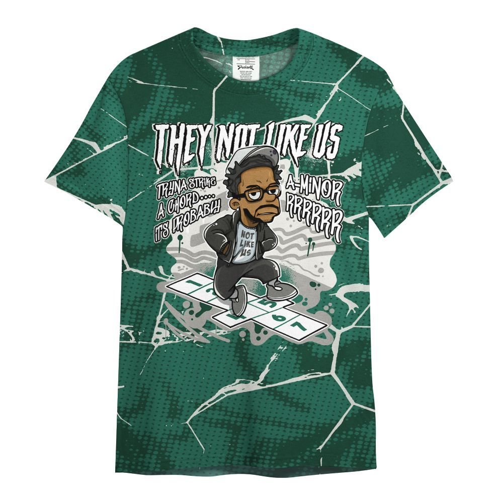 Shirt To Match Oxidized Green 4s - Hopscotch Dislike Us Graphic Crack All Over Print