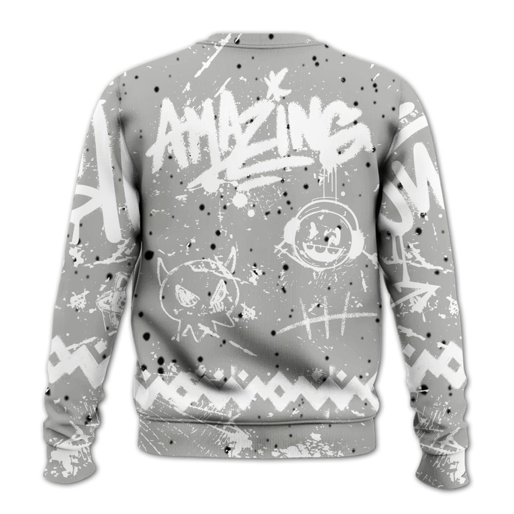 Sweatshirt To Match Retro White Oreo 4s - Friday Sneaker Crayon All Over Print