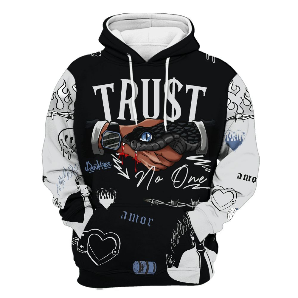 Hoodie To Match Mid Space Jam 1s - Snake Trust No One All Over Print