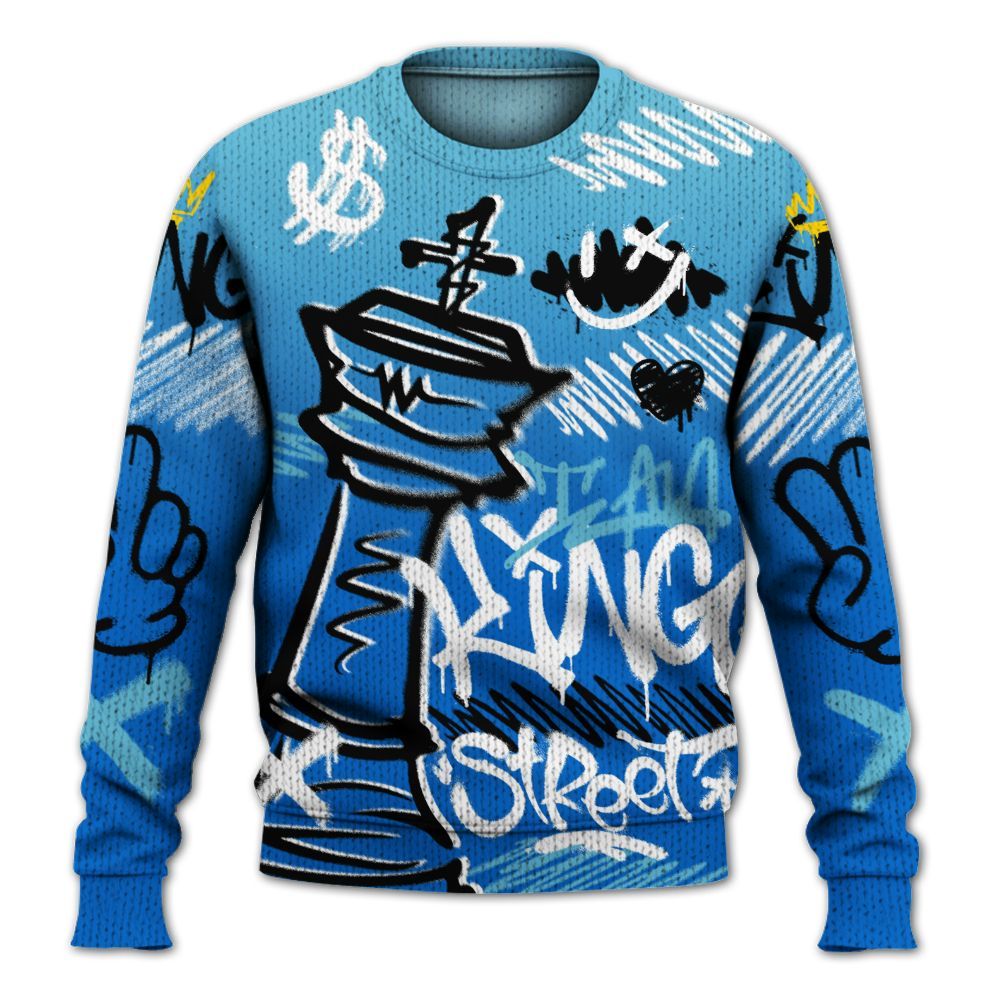 Knitted Sweater To Match Dunk Low Argon - Street King Chess Streetwear