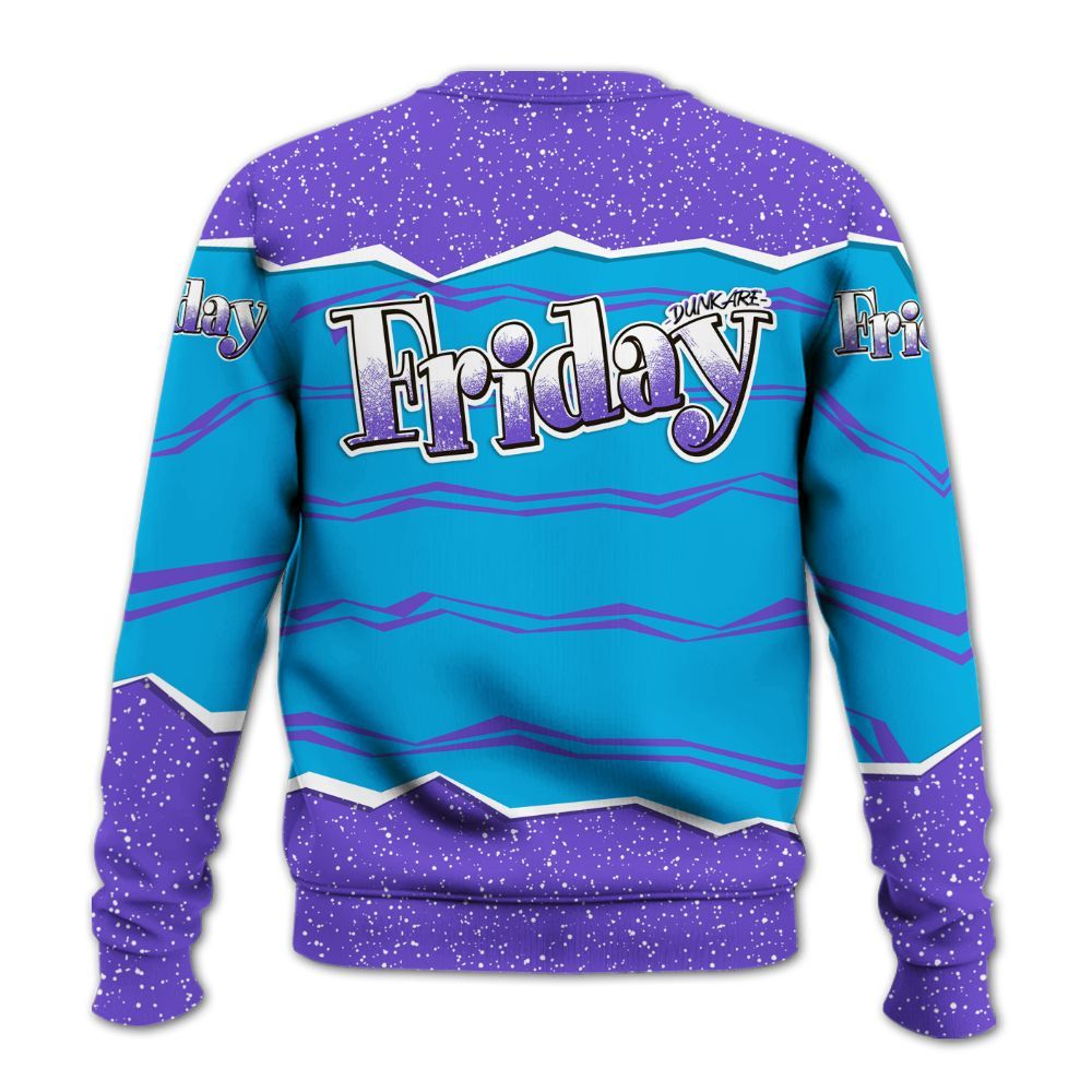 Sweatshirt To Match Retro Aqua 8s - Friday Movie 90s All Over Print