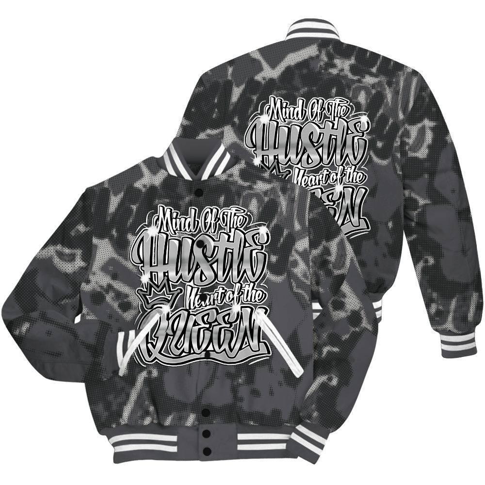 Varsity Jacket To Match White Thunder 4s Shirt - Hustles Heart Queens Street All Over Print