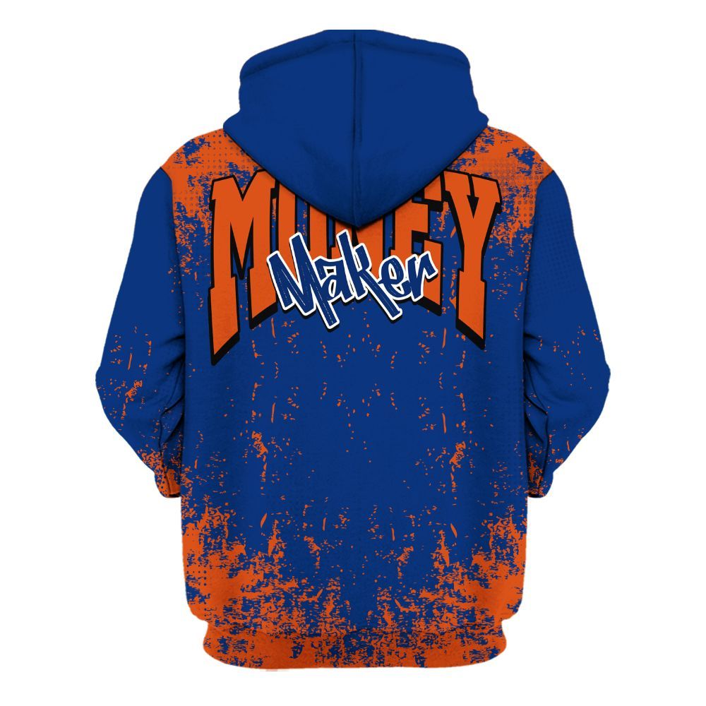 Hoodie To Match Mid Knicks 1s - Move In Silence Money Street Retro All Over Print
