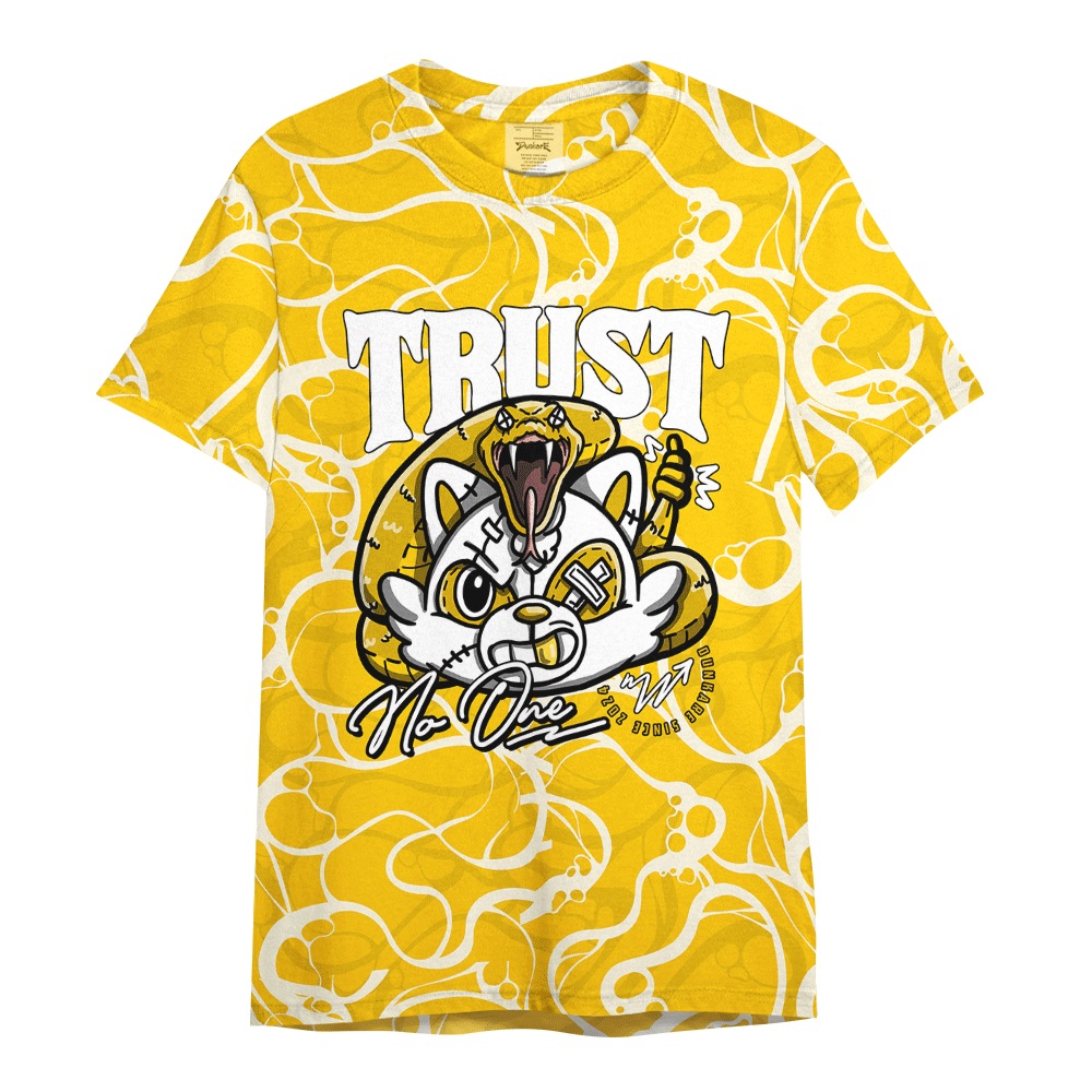 Shirt To Match Vivid Sulfur 4s - Trust No Raccoon Bubble Graphics Shirt Unisex