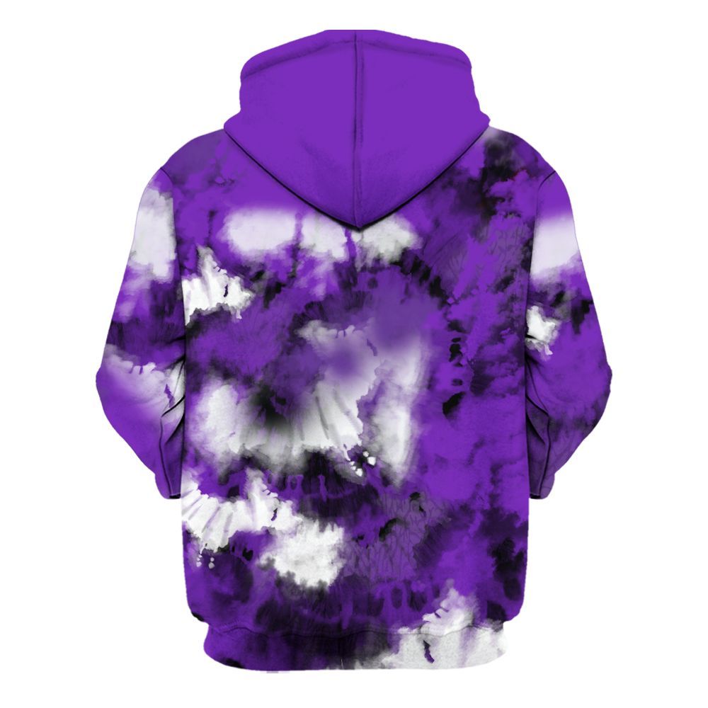 Hoodie To Match Retro Dark Iris 3s - God Blessed Tie Dye All Over Print