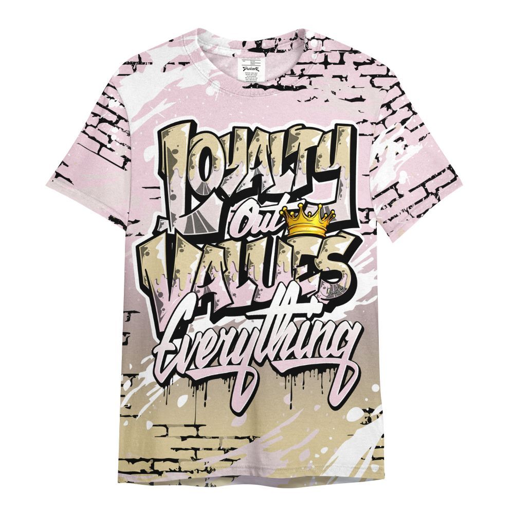 Shirt To Match Denim Iced Carmine 4s - Values Of Loyalty Drip All Over Print