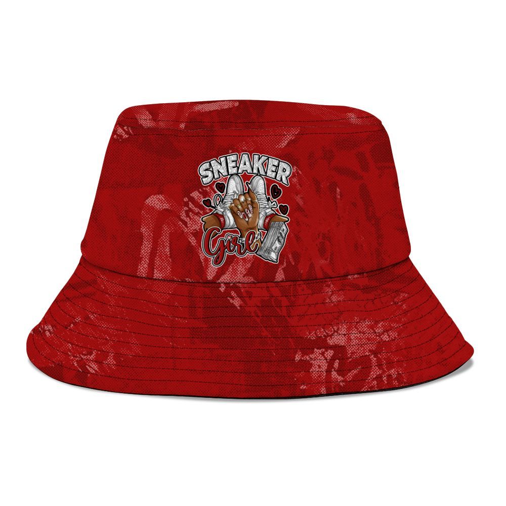 Bucket Hat To Match Red Taxi 12s - Sneakerz Girlz Heart Grunge Graphic