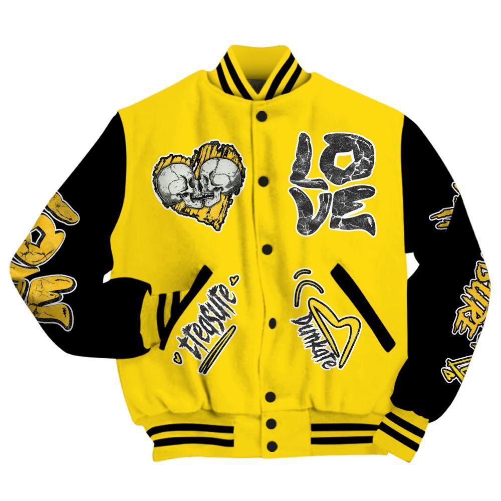 Varsity Jacket To Match Retro Thunder 4s - Skull Bear All Over Print