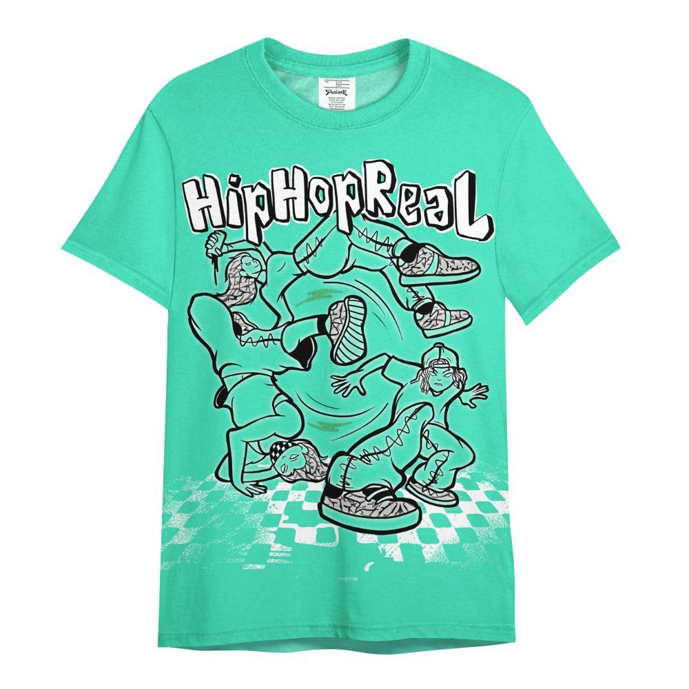 Shirt To Match Black Green Glow 3s - Feel Life Street Style All Over Print