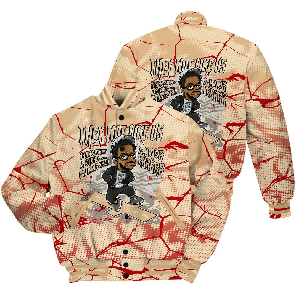 Varsity Jacket To Match Dunk Low Strawberry Waffle Shirt - Hopscotch Dislike Us Graphic Crack All Over Print