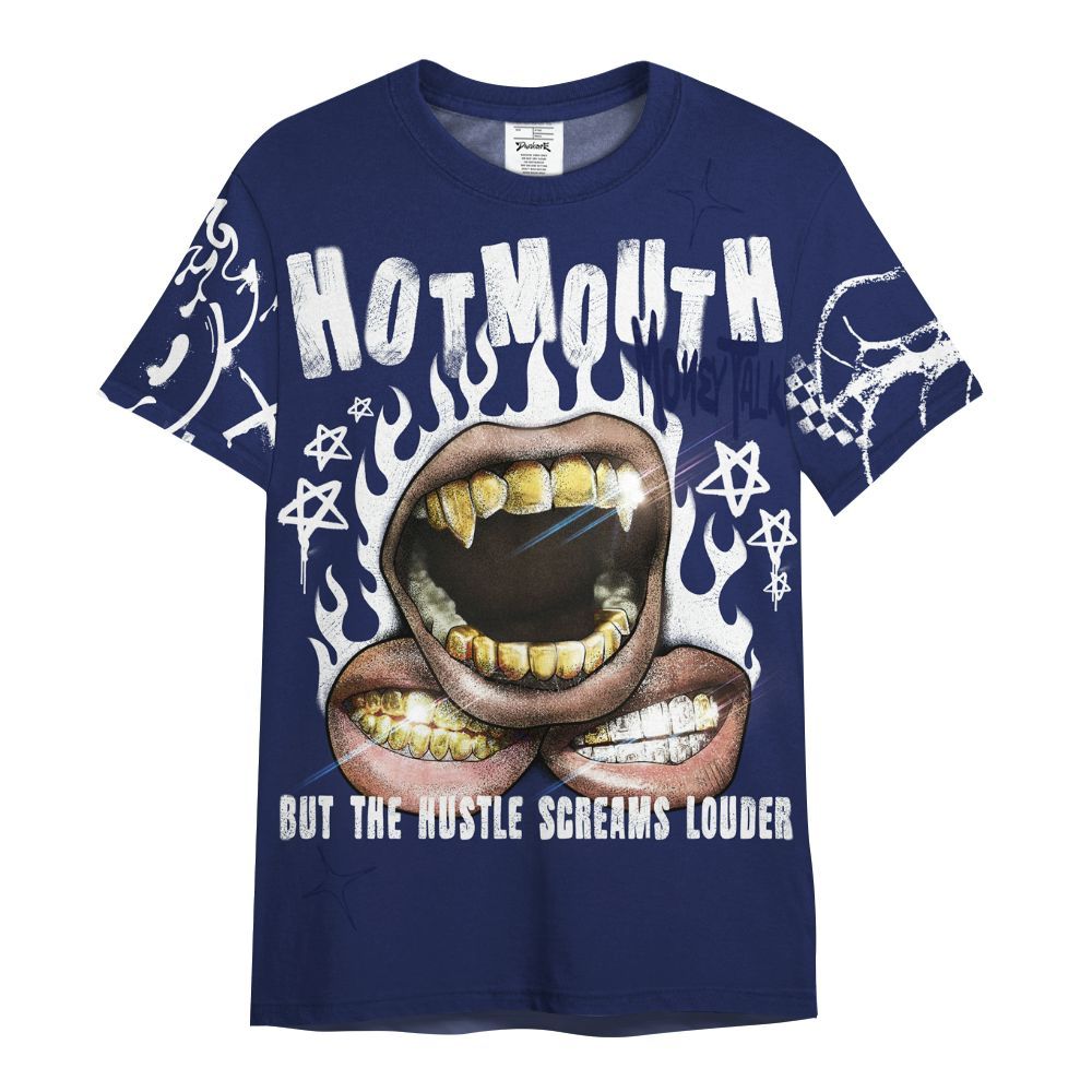 Shirt To Match Midnight Navy 11s - Mouth Burning Street Style All Over Print