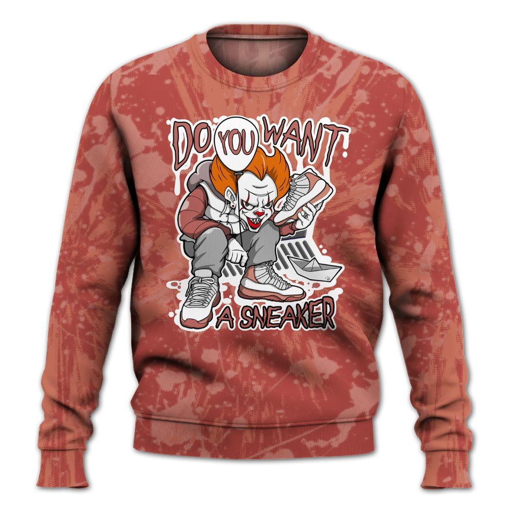 Sweatshirt To Match Dune Red 13s - Clown Scary Sneakers Graphic Halloween All Over Print