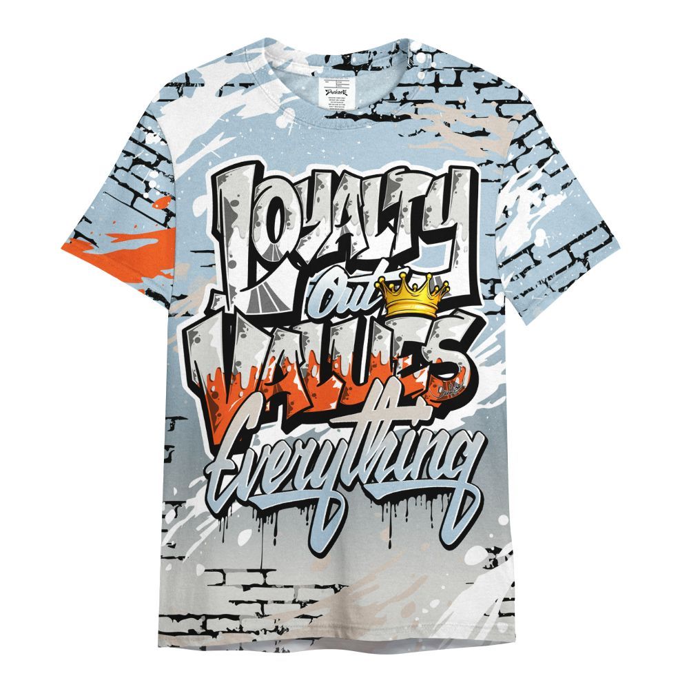 Shirt To Match High OG Alaska 1s - Values Of Loyalty Drip All Over Print