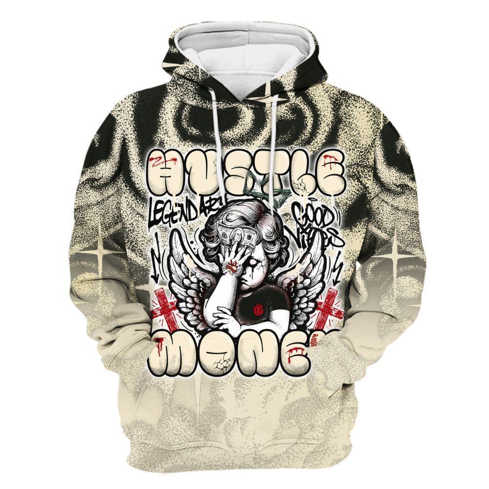 Hoodie To Match Retro Low OG Nitro 1s - Angel Hustle Money All Over Print